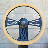 14" Black Flame Half Wrap- Vinyl