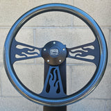 14" Black Flame Half Wrap- Hydro Dipped