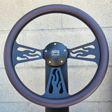 14" Black Flame Half Wrap- Vinyl