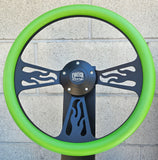 14" Black Flame Half Wrap- Vinyl