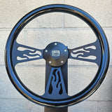 14" Black Flame Half Wrap- Hydro Dipped