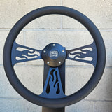 14" Black Flame Half Wrap- Vinyl