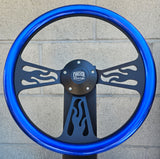 14" Black Flame Half Wrap- Hydro Dipped