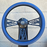 14" Black Flame Half Wrap- Vinyl