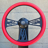 14" Black Flame Half Wrap- Vinyl