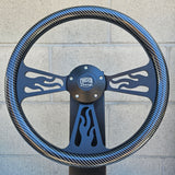 14" Black Flame Half Wrap- Hydro Dipped