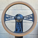 14" Black Flame Half Wrap- Vinyl