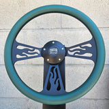 14" Black Flame Half Wrap- Vinyl