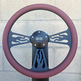 14" Black Flame Half Wrap- Vinyl