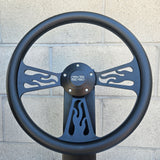 14" Black Flame Half Wrap- Vinyl