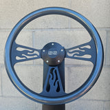 14" Black Flame Half Wrap- Hydro Dipped