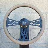 14" Black Flame Half Wrap- Vinyl