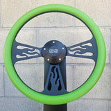 14" Black Flame Half Wrap- Vinyl