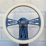 14" Black Flame Half Wrap- Vinyl