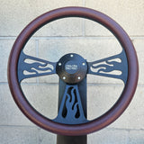 14" Black Flame Half Wrap- Vinyl