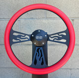 14" Black Flame Half Wrap- Vinyl