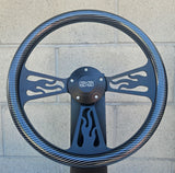 14" Black Flame Half Wrap- Hydro Dipped