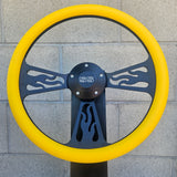 14" Black Flame Half Wrap- Vinyl