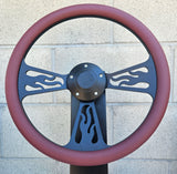 14" Black Flame Half Wrap- Vinyl