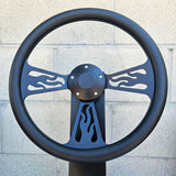 14" Black Flame Half Wrap- Vinyl