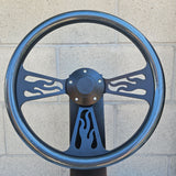 14" Black Flame Half Wrap- Hydro Dipped