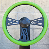 14" Black Flame Half Wrap- Vinyl