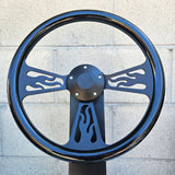 14" Black Flame Half Wrap- Hydro Dipped