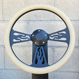 14" Black Flame Half Wrap- Vinyl