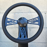 14" Black Flame Half Wrap- Vinyl