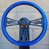 14" Black Flame Half Wrap- Hydro Dipped