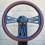 14" Black Flame Half Wrap- Vinyl