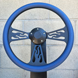 14" Black Flame Half Wrap- Vinyl