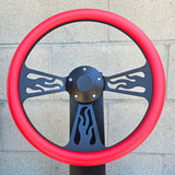 14" Black Flame Half Wrap- Vinyl