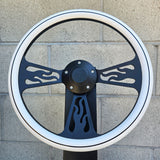 14" Black Flame Half Wrap- Hydro Dipped