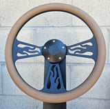 14" Black Flame Half Wrap- Vinyl