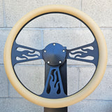 14" Black Flame Half Wrap- Vinyl