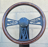 14" Black Flame Half Wrap- Hydro Dipped