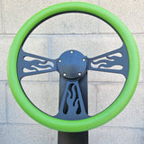 14" Black Flame Half Wrap- Vinyl