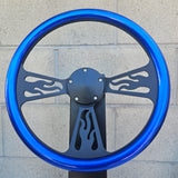 14" Black Flame Half Wrap- Hydro Dipped