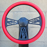 14" Black Flame Half Wrap- Vinyl