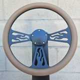 14" Black Flame Half Wrap- Vinyl