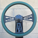 14" Black Flame Half Wrap- Vinyl