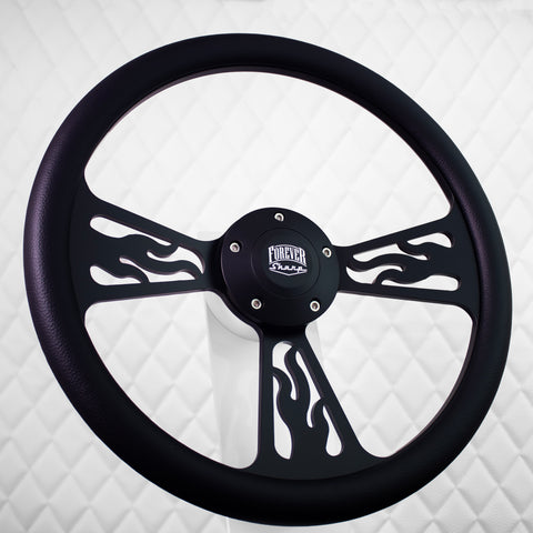 BLACK FRIDAY 2025: 14" Billet Black Flame - Black Half Wrap