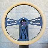 14" Black Flame Half Wrap- Vinyl