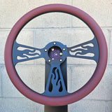 14" Black Flame Half Wrap- Vinyl