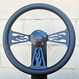 14" Black Flame Half Wrap- Vinyl