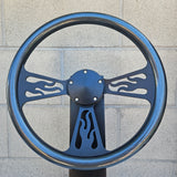 14" Black Flame Half Wrap- Hydro Dipped