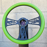 14" Black Flame Half Wrap- Vinyl