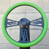 14" Black Flame Half Wrap- Vinyl