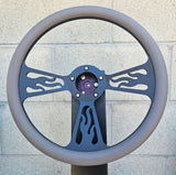 14" Black Flame Half Wrap- Vinyl